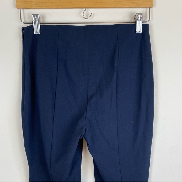 Theory Slit Legging in Eco Stretch Cotton Crop Dark Navy Blue - Picture 6 of 9